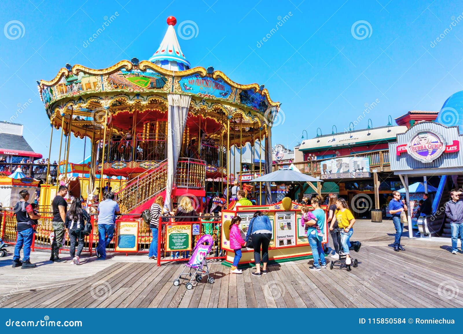 Pier 39 at Fisherman`s Wharf in San Francisco Editorial Stock