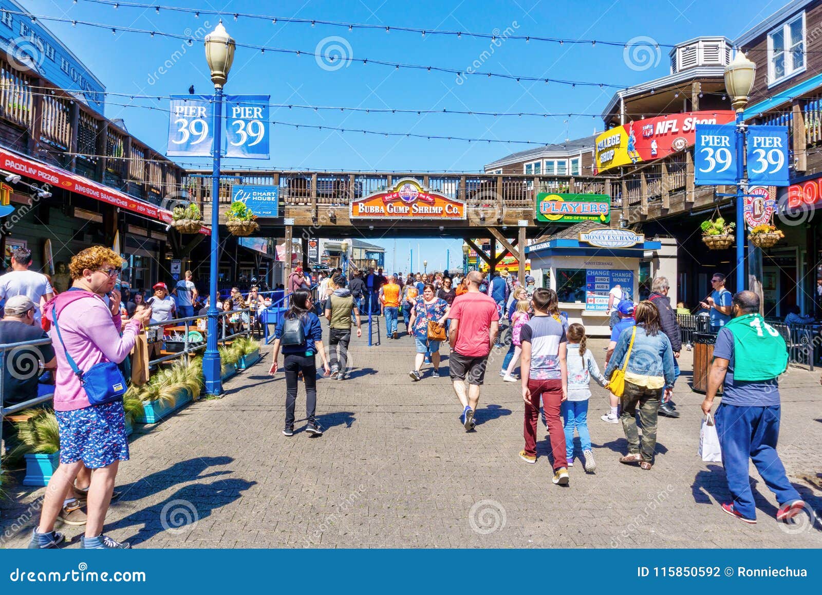 Pier 39 at Fisherman`s Wharf in San Francisco Editorial