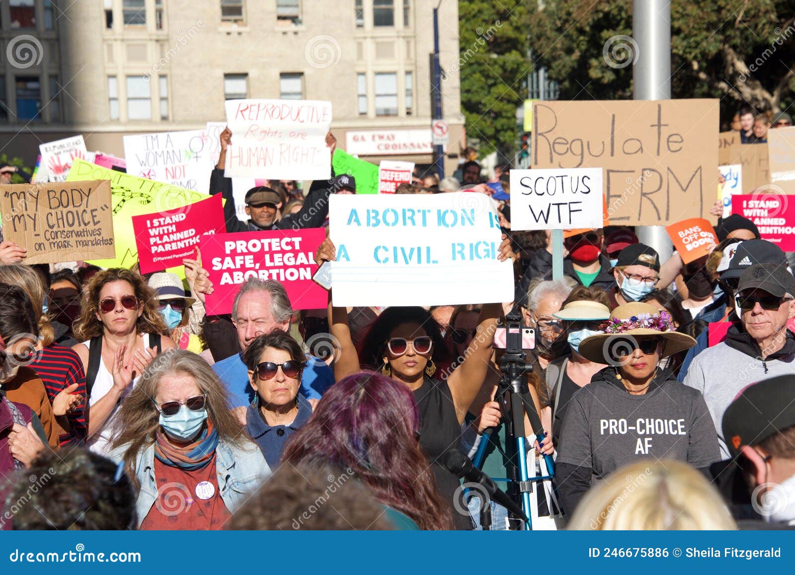 Womenâ€™s Rights Protest In San Francisco Ca After Scotus Leak Editorial Photo Image Of