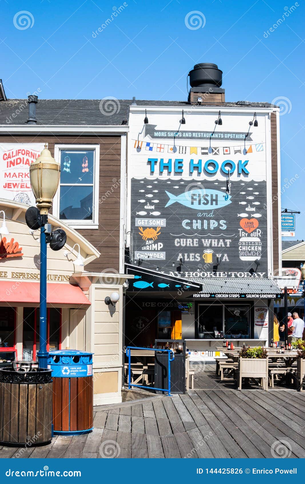 The Hook Fish and Chips Seafood Restaurant at Pier 39 Editorial