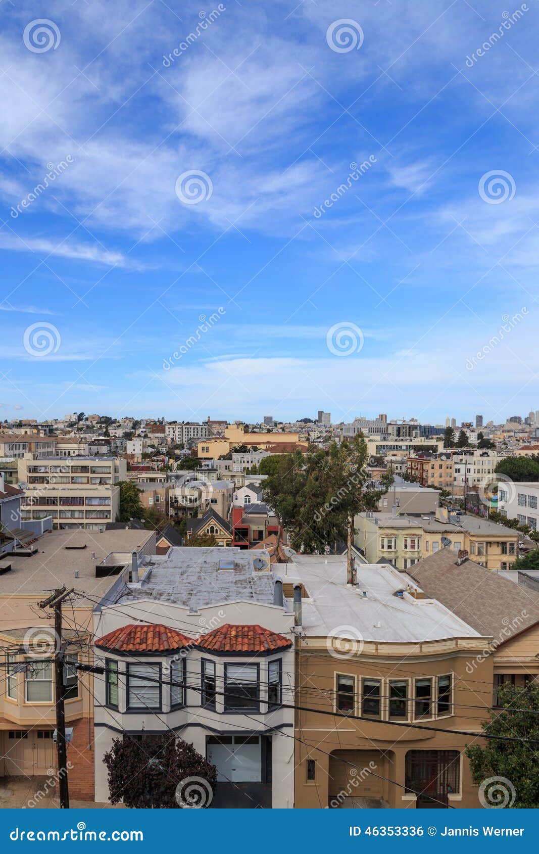 San Francisco Rooftops stock photo. Image of rooftops 46353336