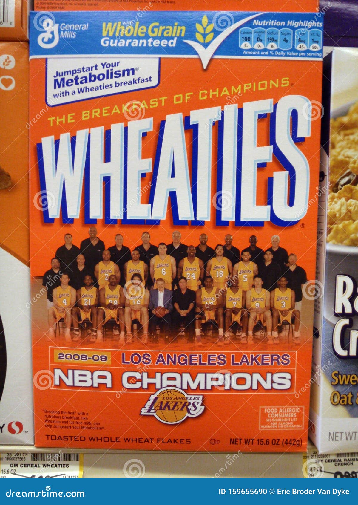 Wheaties The Breakfast Of Champions La Lakers Nba Champions Box Editorial Image Image Of Kobe Collectible