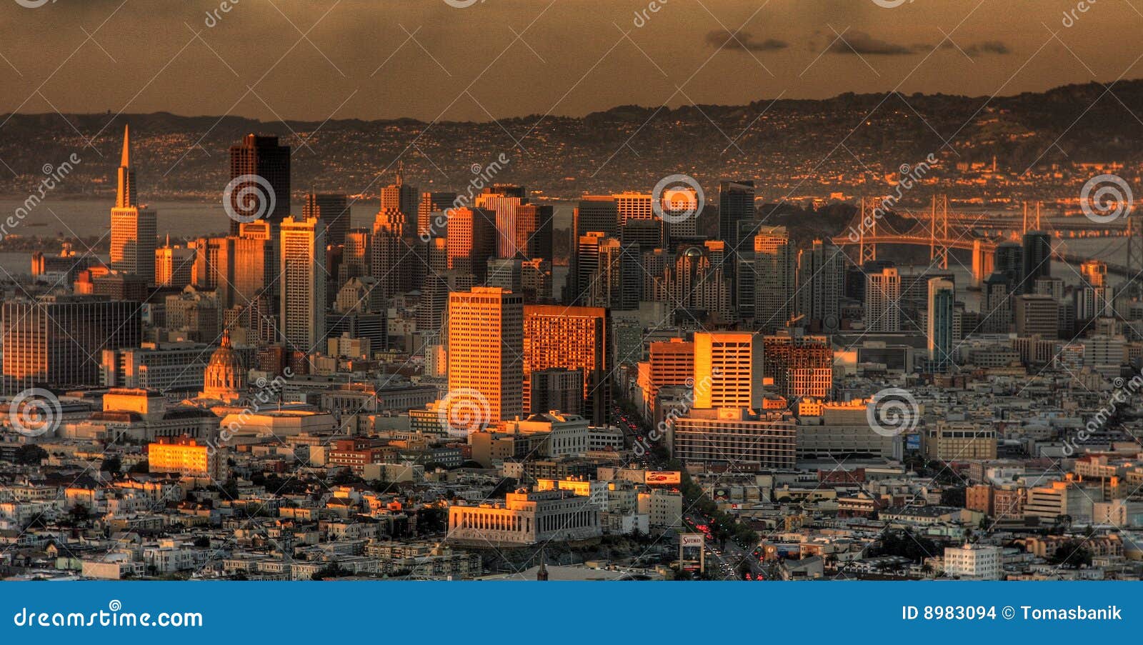 San Francisco from Twin Peaks Stock Photo - Image of skyline, peaks