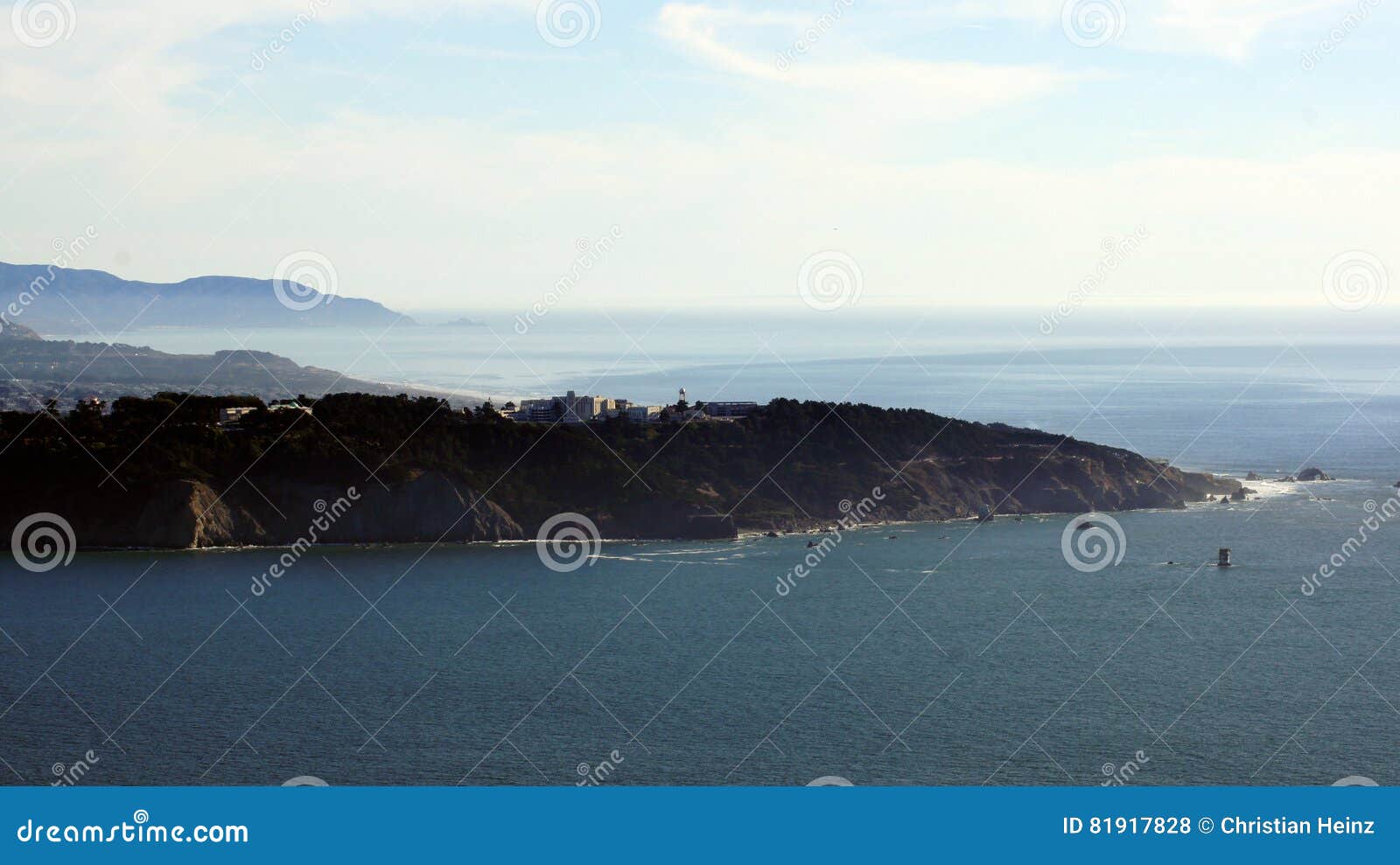 san francisco, usa - october 5th, 2014: view of lands end with the pacific ocean, california