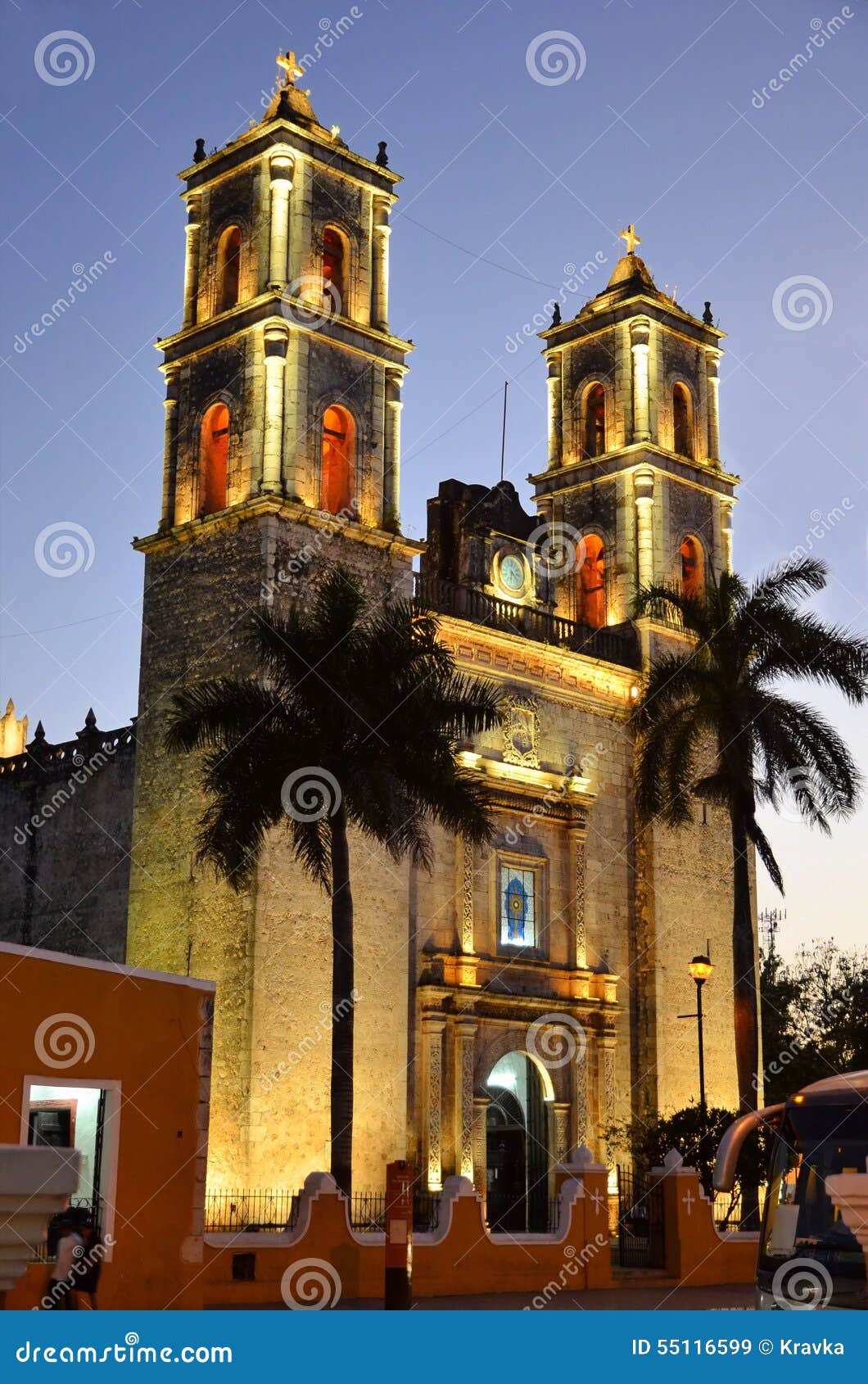 san gervasio valladolid catholic church in the late evening