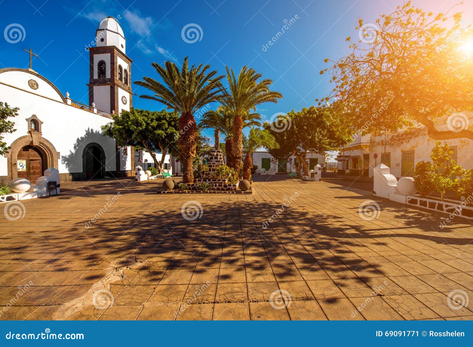 san gines church in arrecife city on lanzarote island