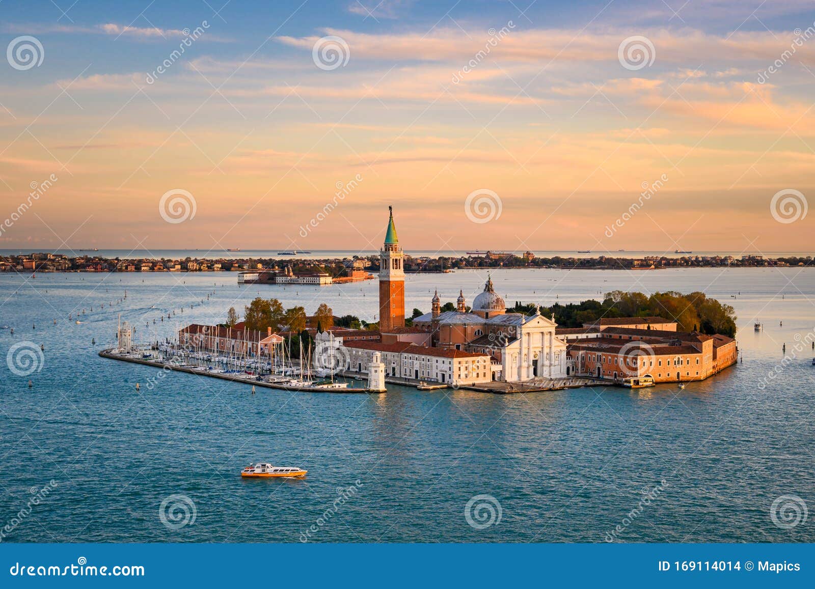 San Giorgio Maggiore Island in Venice, Italy Stock Photo - Image of ...