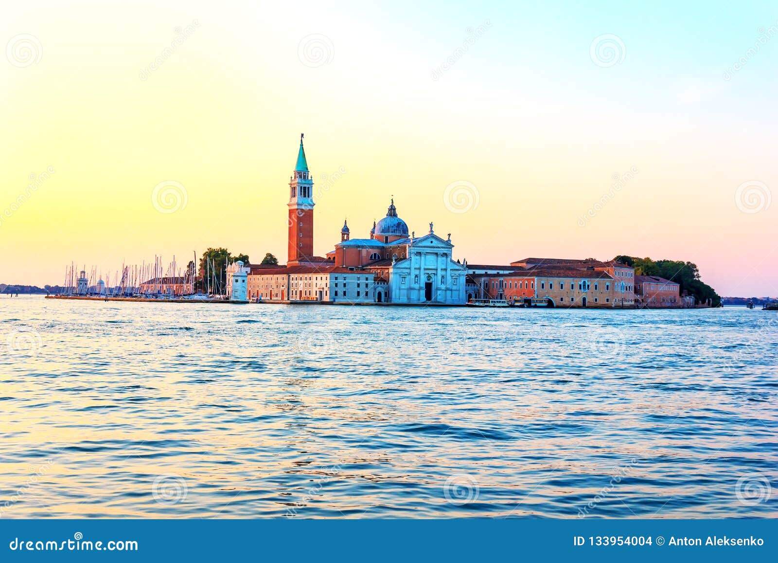 San Giorgio Maggiore Island View, Venetian Lagoon, Italy Stock Photo ...