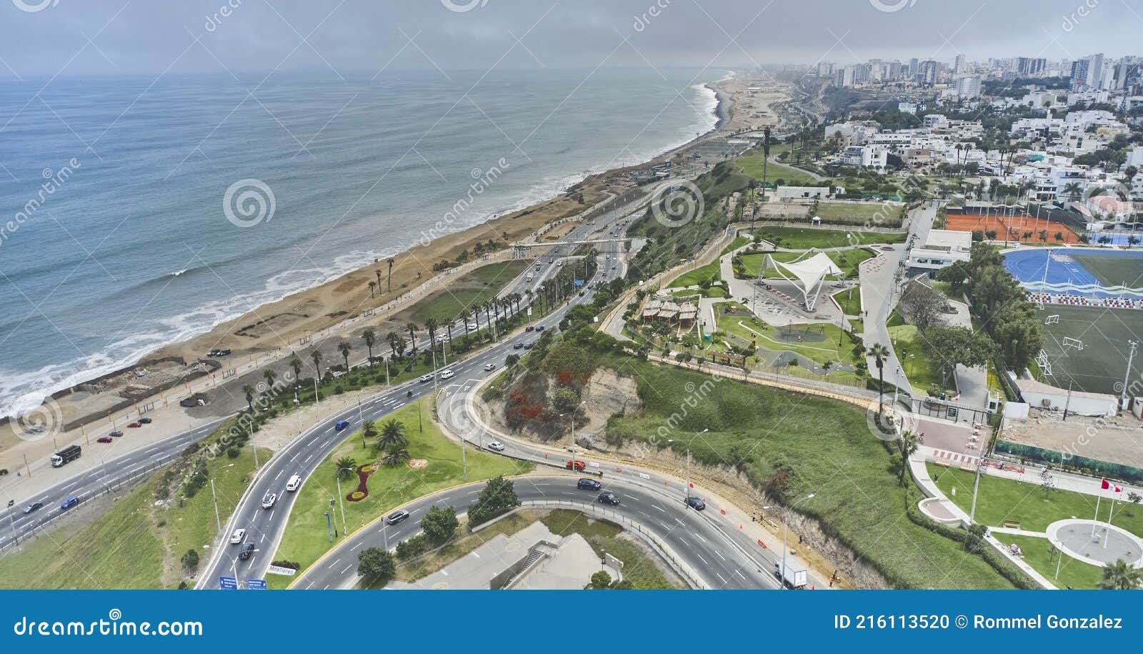 san isidro district bicentennial park in the city of lima, expressway costa verde