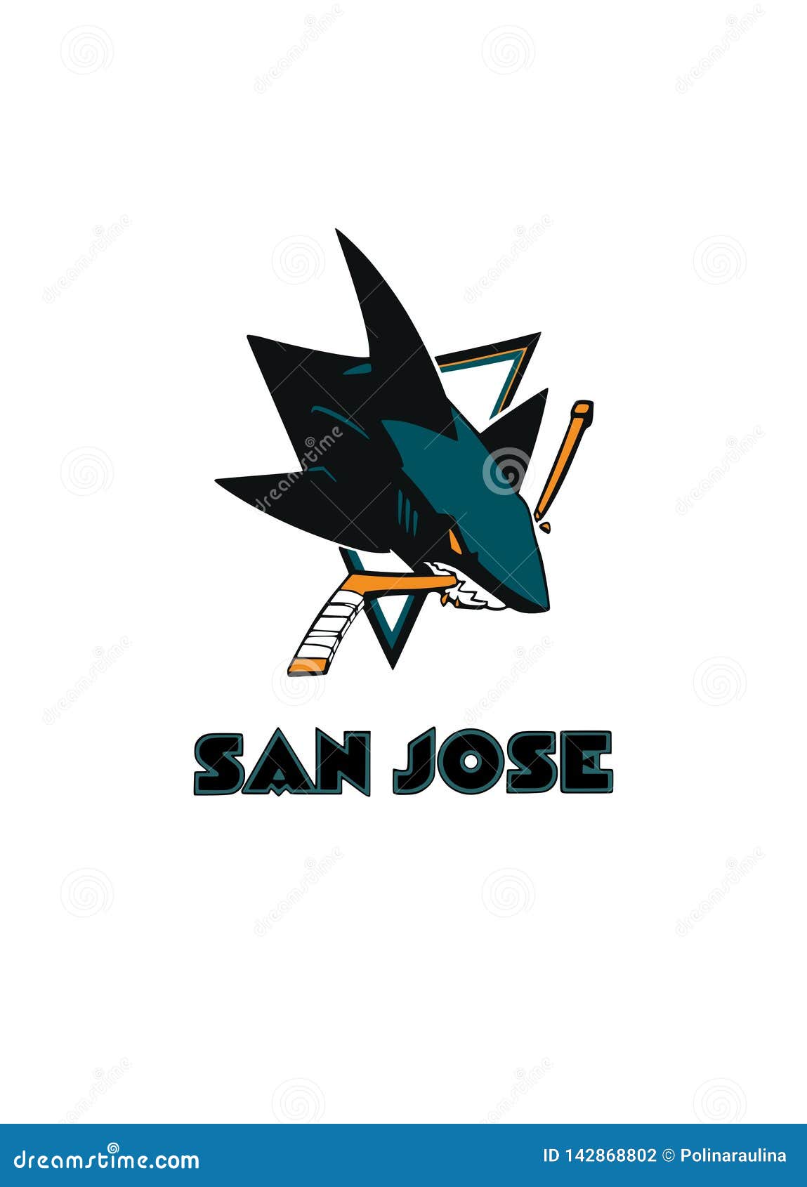 San Jose Sharks Logo Stock Illustrations – 29 San Jose Sharks Logo