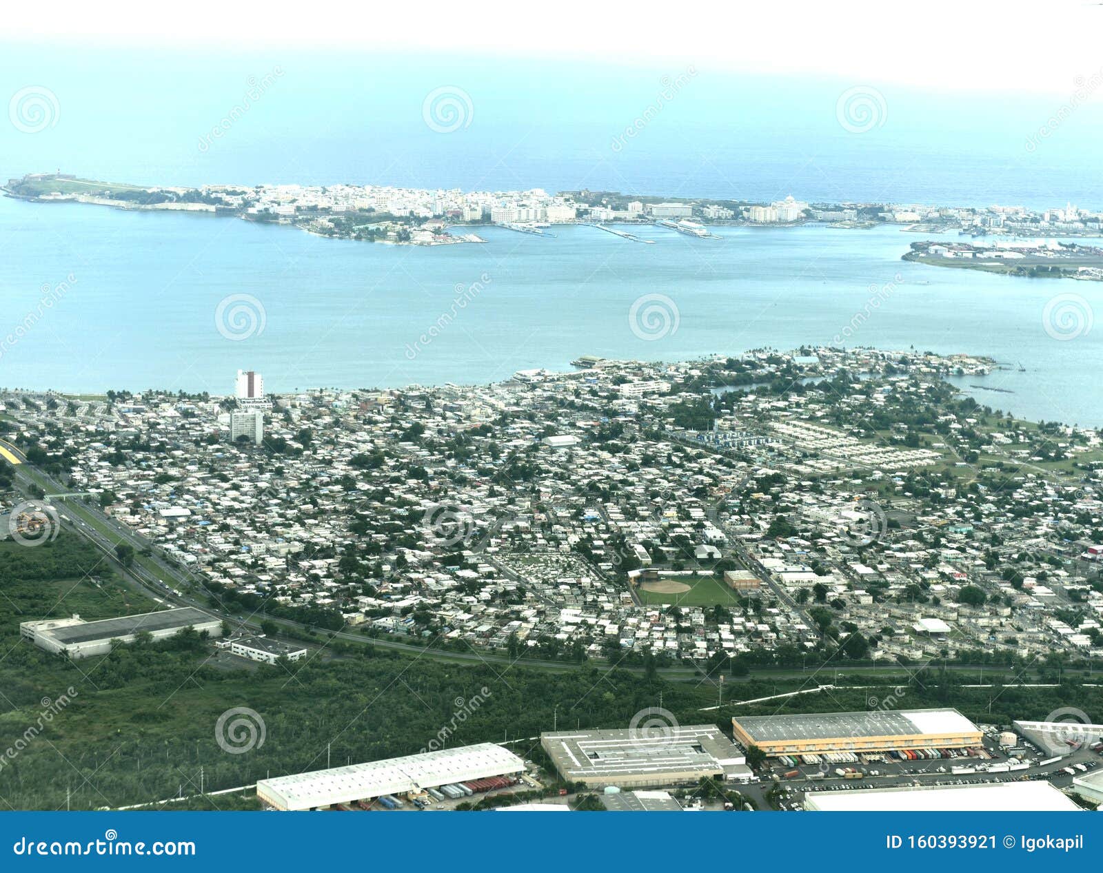 san juan puerto rico aerial view  panorama city