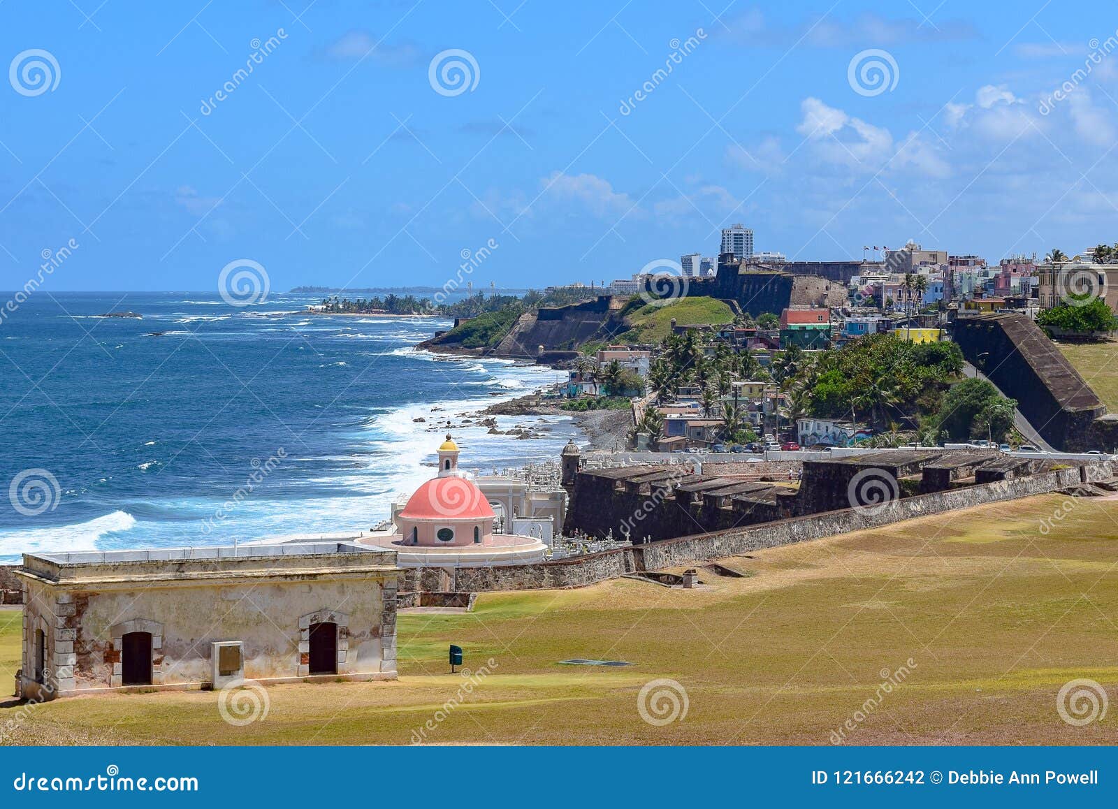 san juan, puerto rico - april 02 2014: coastline view in old san juan