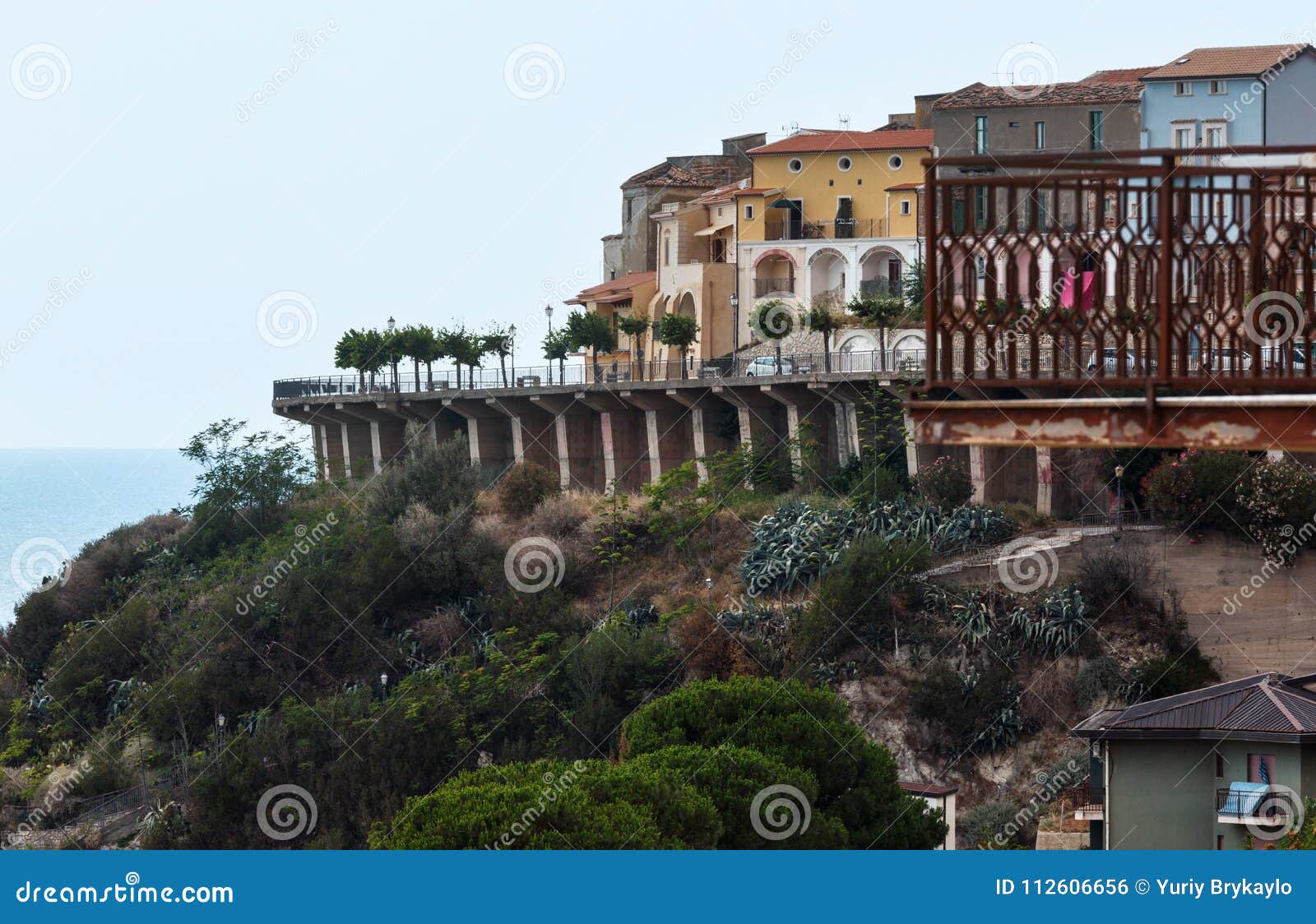 san lucido town promenade summer view, cosenza, italy