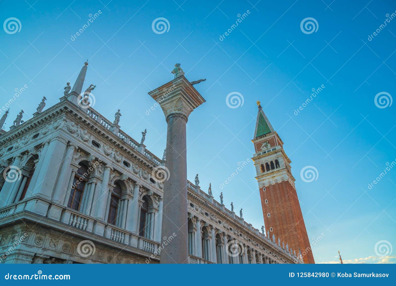 San Marco Campanile Bell Tower Of Saint Mark Cathedral On