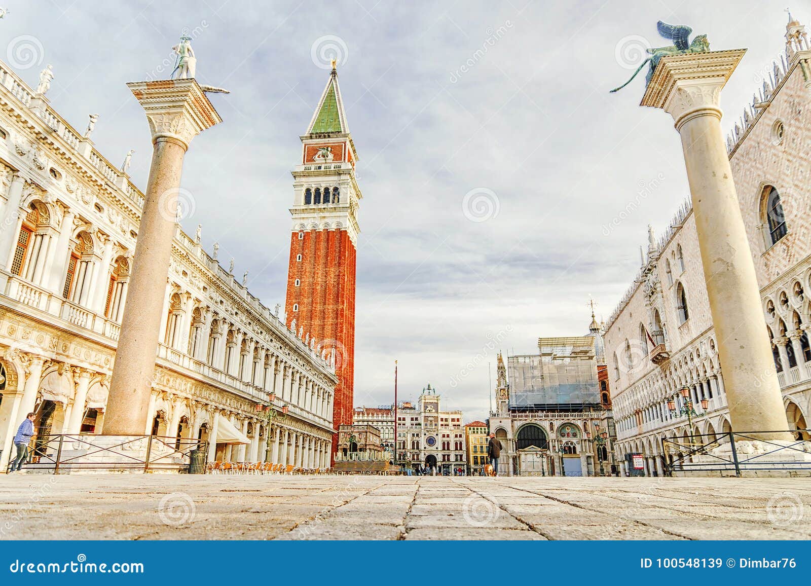 San Marco Square In The Morning Venice Italy Stock Image