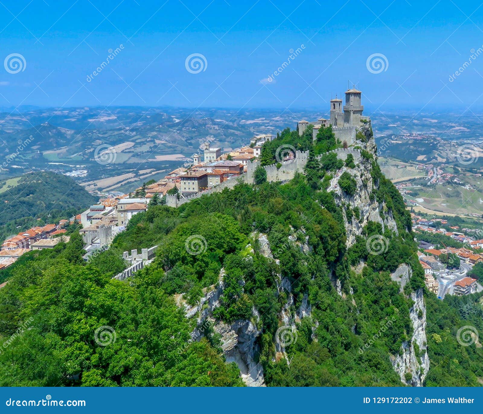 San Marino Castle, Republic of San Marino Stock Photo Image of summer