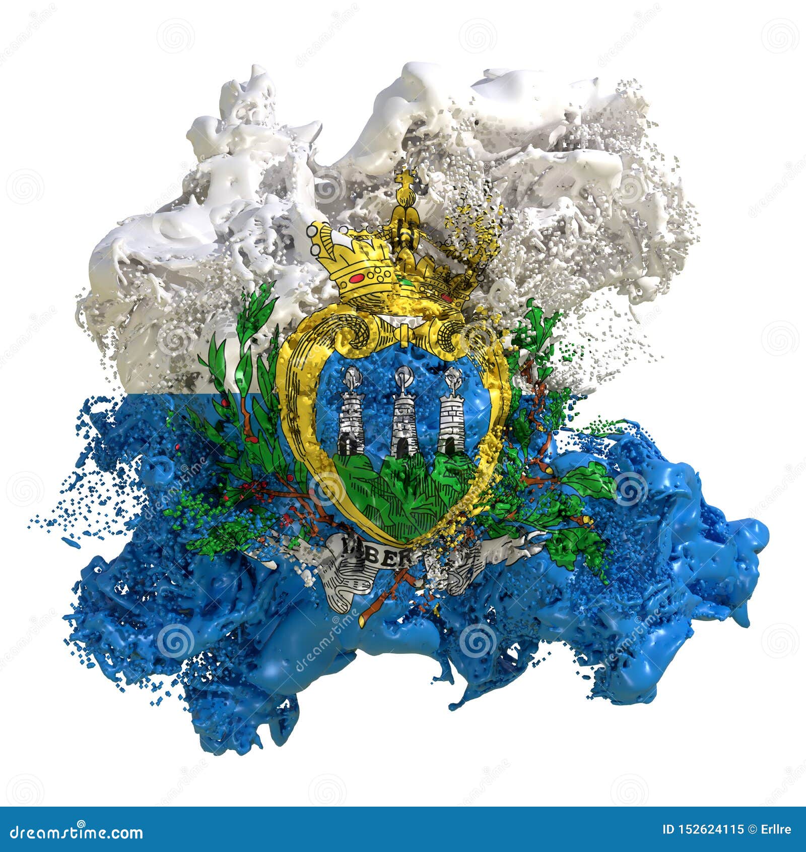 Download San Marino flag liquid stock illustration. Illustration of symbol - 152624115