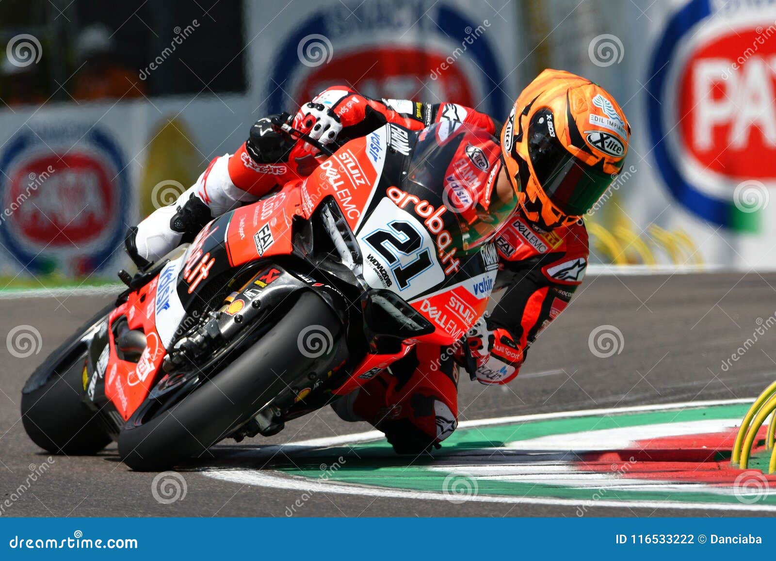 San Marino Italy May 11 18 Michael Ruben Rinaldi Ducati Panigale R Aruba It Racing Ducati Team In Action Editorial Photography Image Of Racetrack Fast