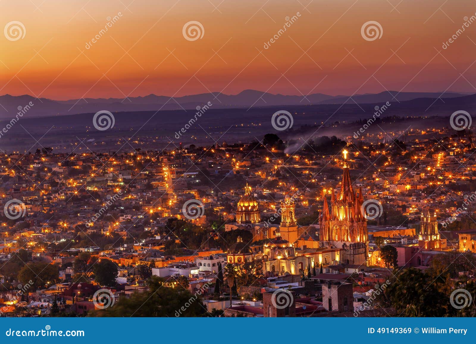 san miguel de allende mexico miramar overlook sunset parroquia