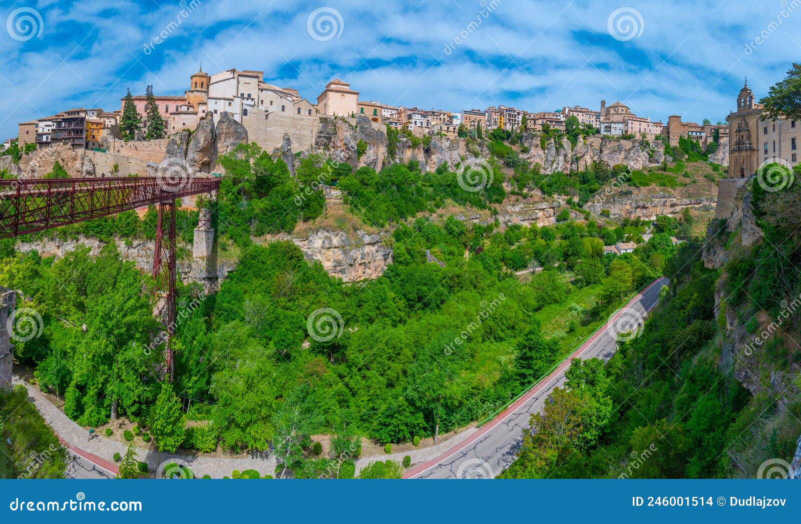 san pablo bridge over river huecar in cuenca, spain