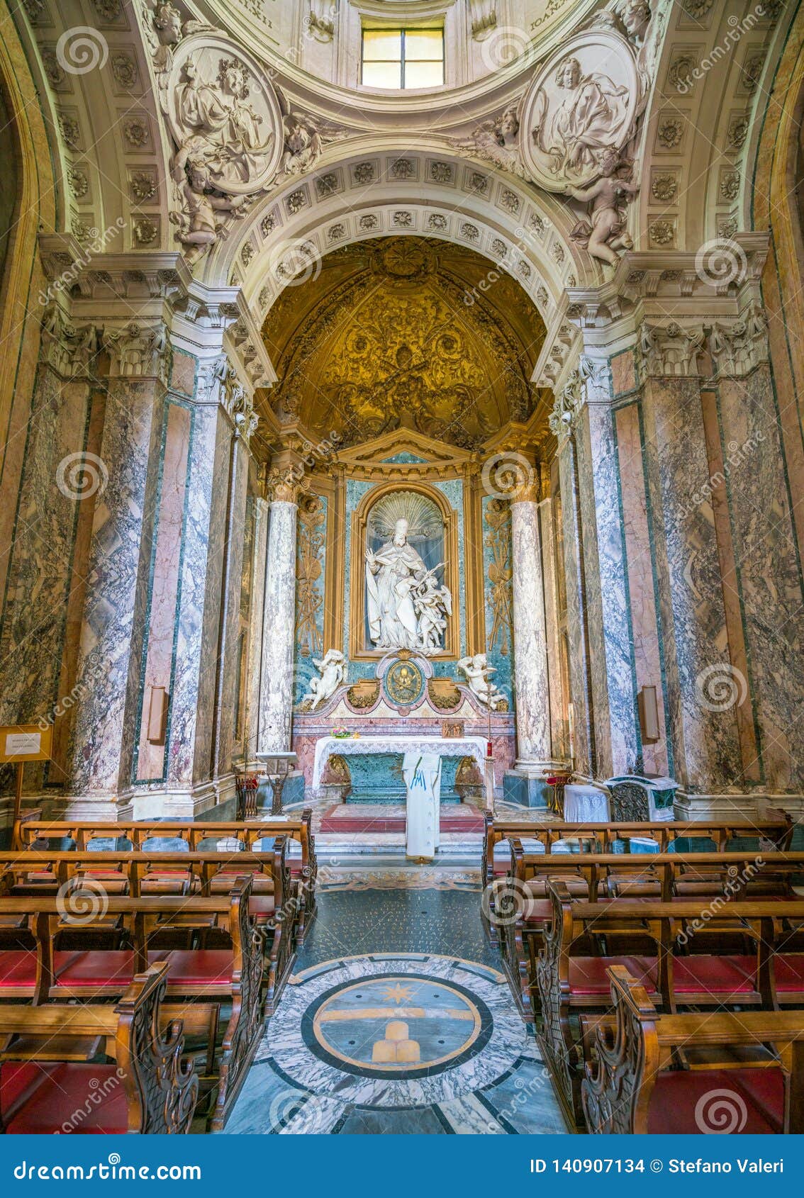 Albani Chapel In The Basilica Of San Sebastiano Fuori Le Mura In Rome Italy Stock Photo Image Of Ceiling Golden