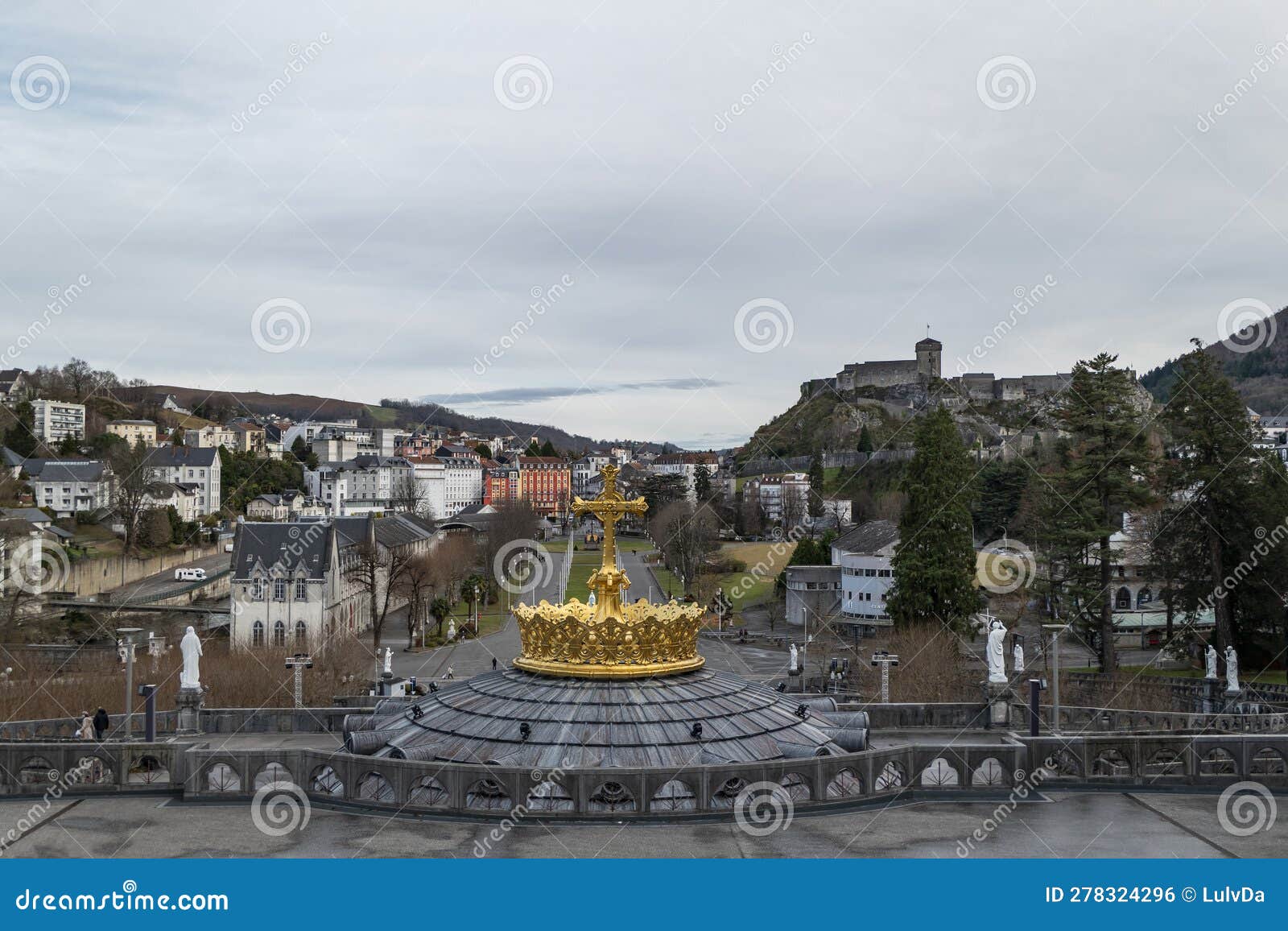 Sanctuary of Lourdes stock photo. Image of lourdes, dome - 278324296