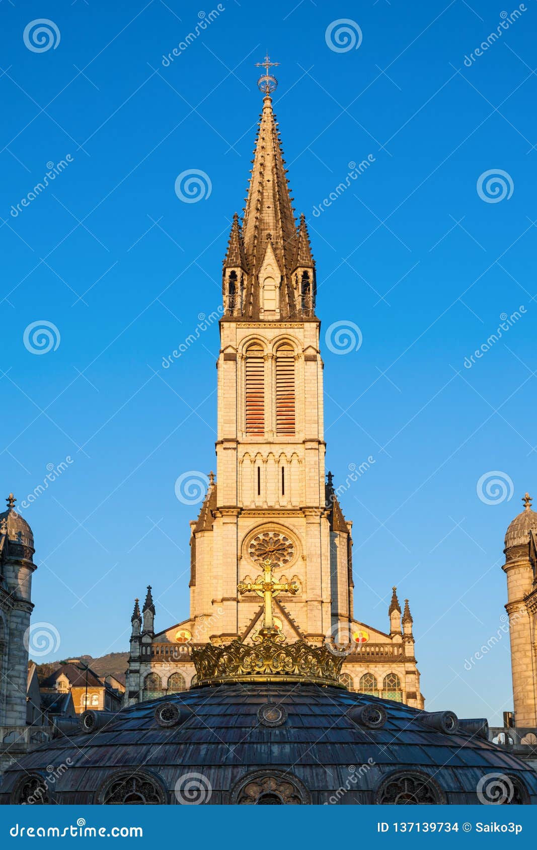 Sanctuary Our Lady Church, Lourdes Stock Photo - Image of pyrenees ...