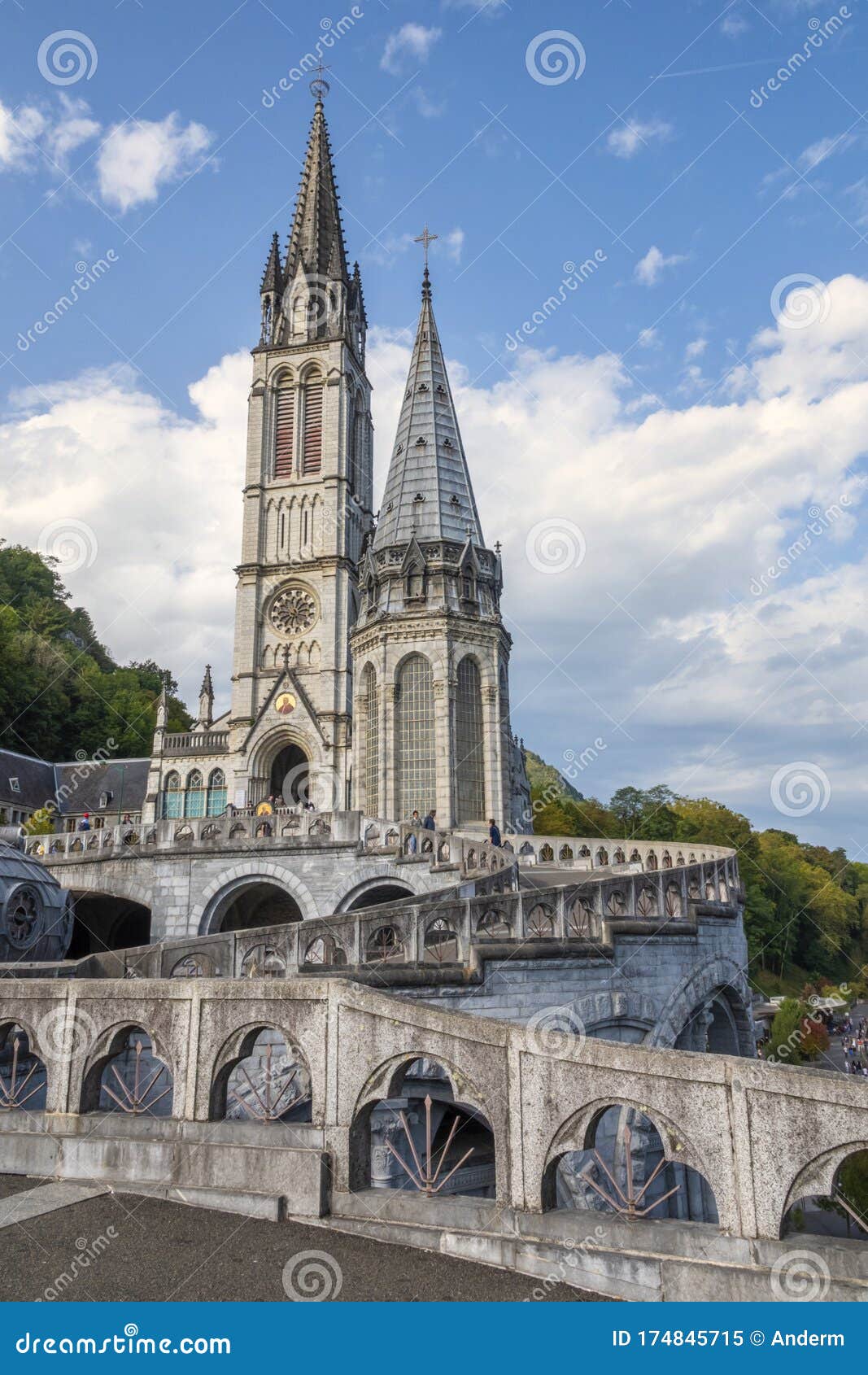 Sanctuary of Our Lady of Lourdes, France, Europe Stock Image - Image of ...