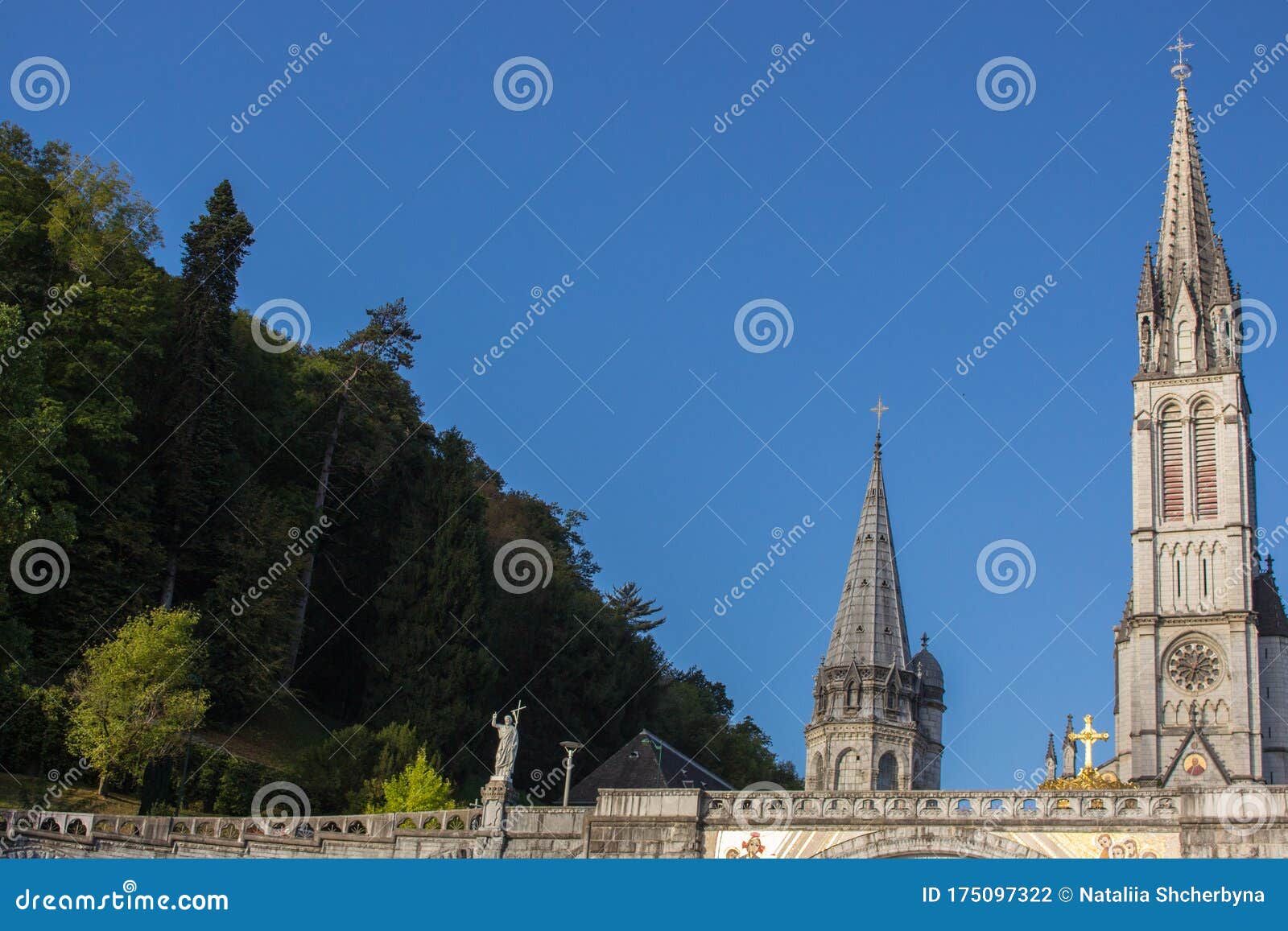 Sanctuary of Our Lady in Lourdes, France. Famous Religious Centre of ...