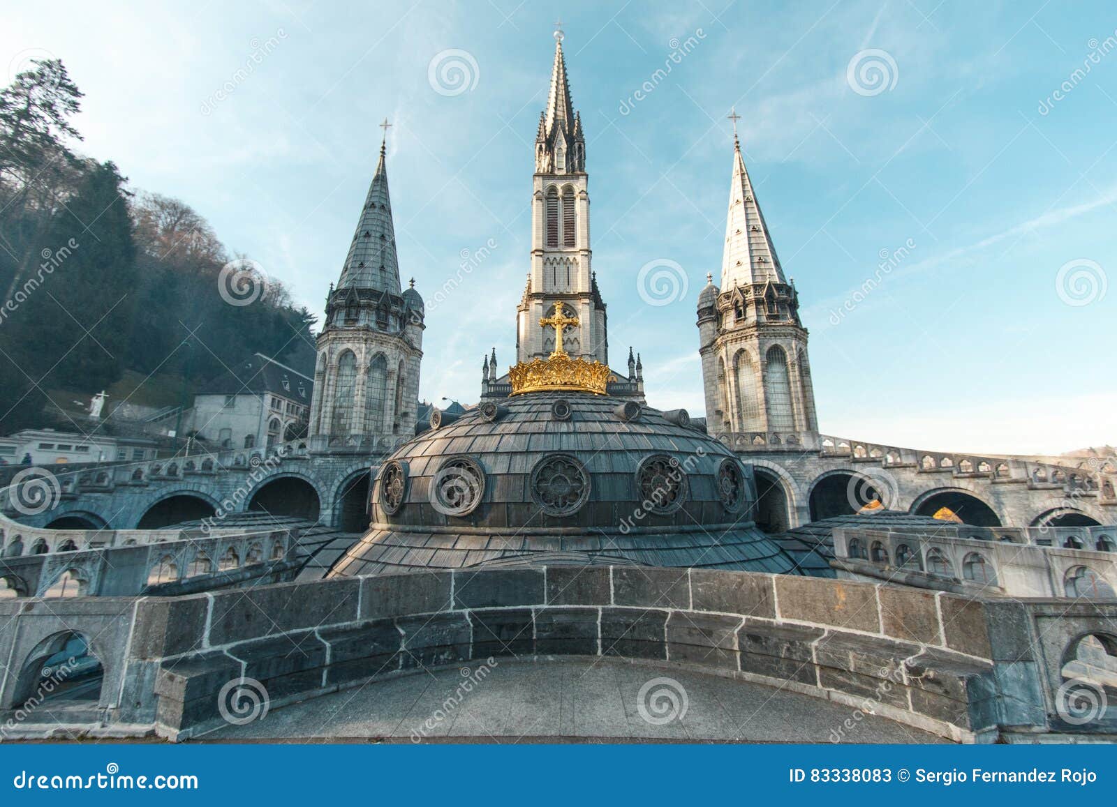 Sanctuary of Our Lady of Lourdes. Stock Image - Image of pyrenees ...