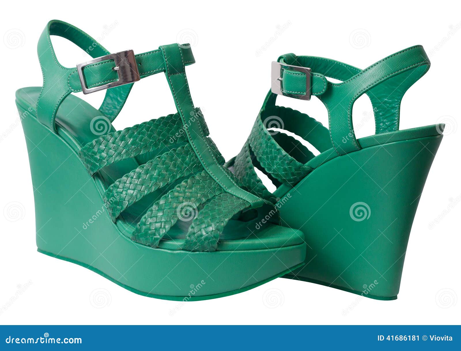 Sandálias Verdes Da Plataforma Imagem de Stock - Imagem de foxy, dourado:  41686181, image size:1600x1219