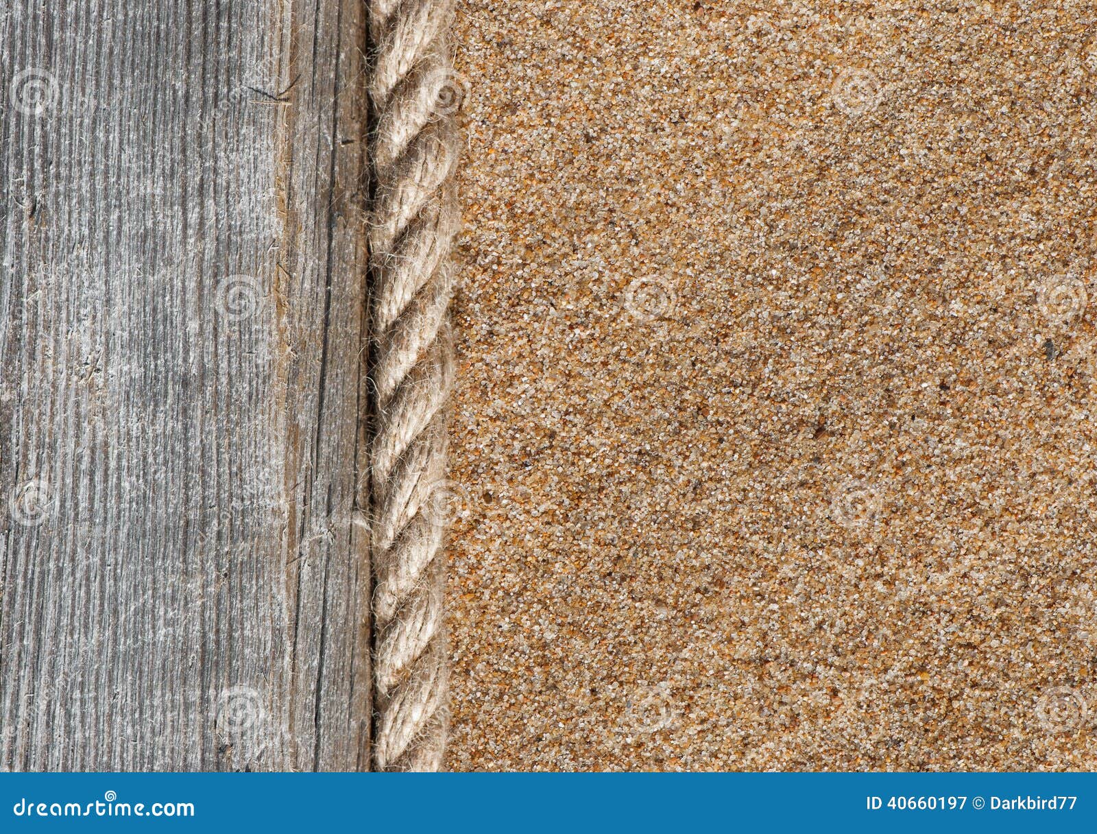 Sand Background with Old Wood and Rope Stock Image Image of nature, abstract 40660197
