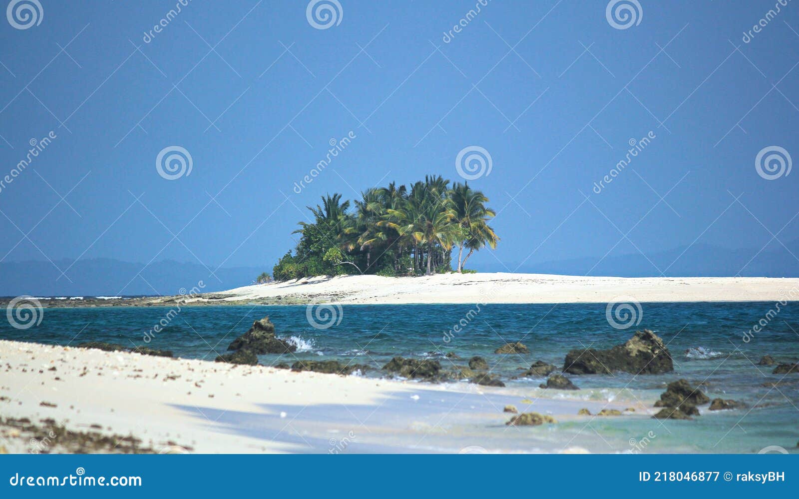 sand bar at the britania islands, a popular destination in surigao del sur, philippines