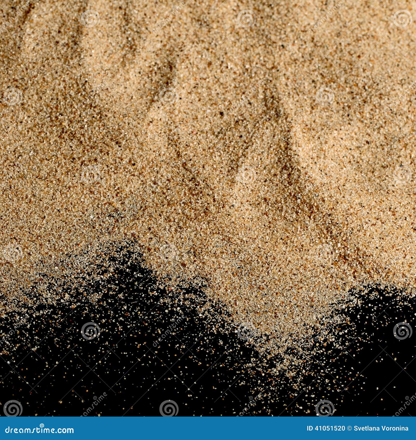 The Sand On The Black Background Stock Photo - Image of holiday