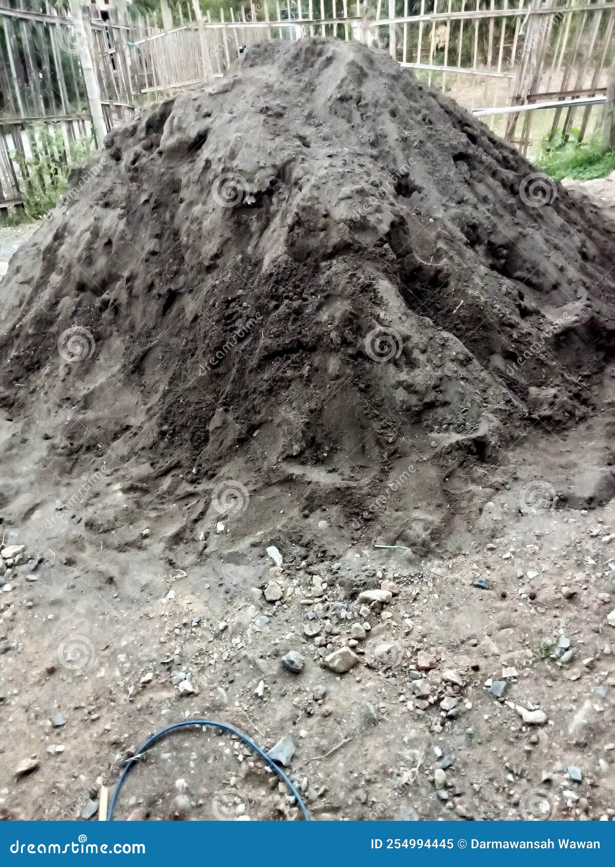 Sand for Building Materials in the Yard Stock Image Image of terrain