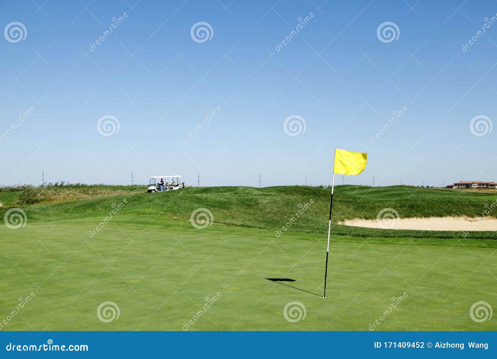 Sand Bunker on the Golf Course Stock Photo Image of green, trap 171409452