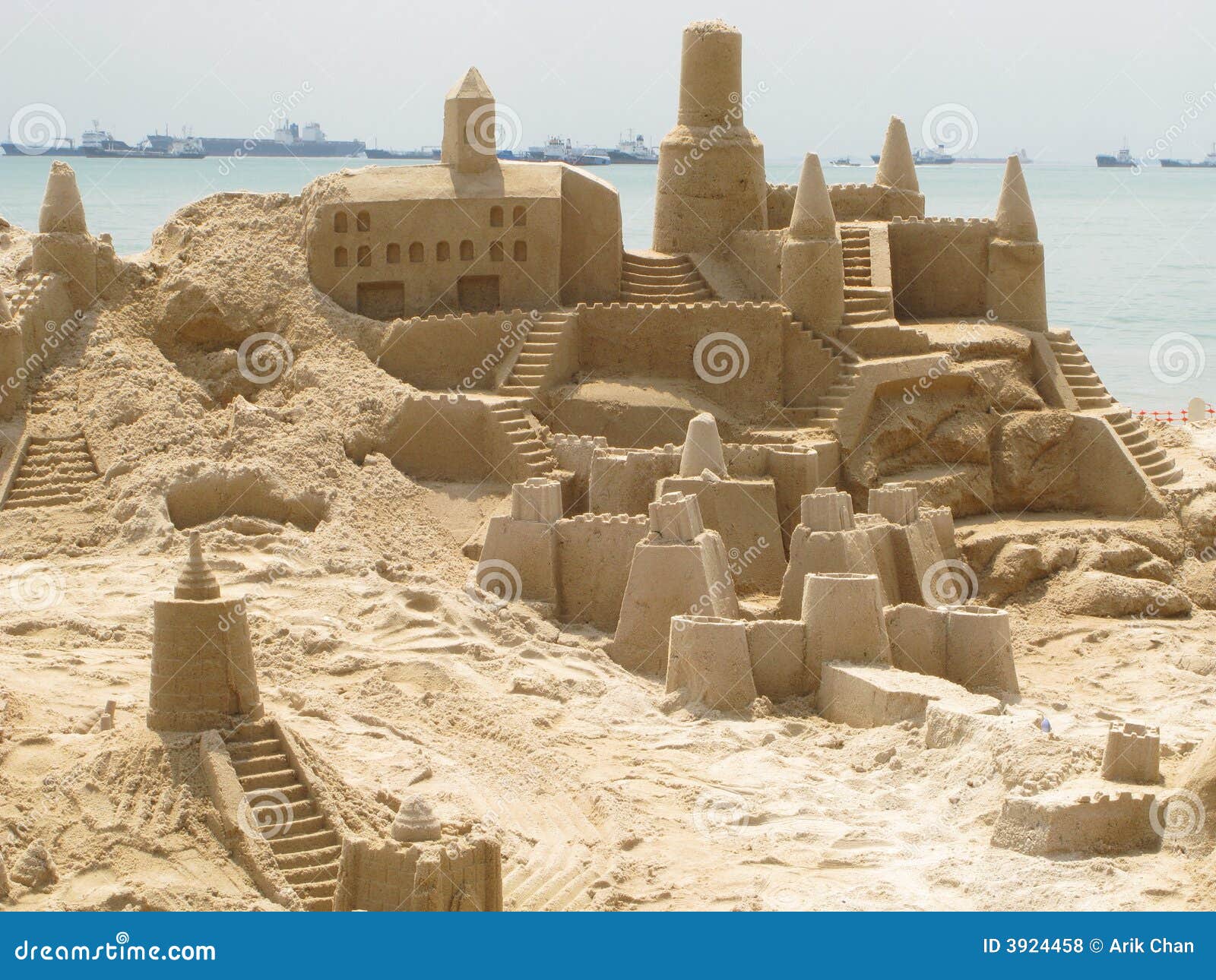 Sand castle stock photo. Image of castle, sunny, sandcastle 3924458