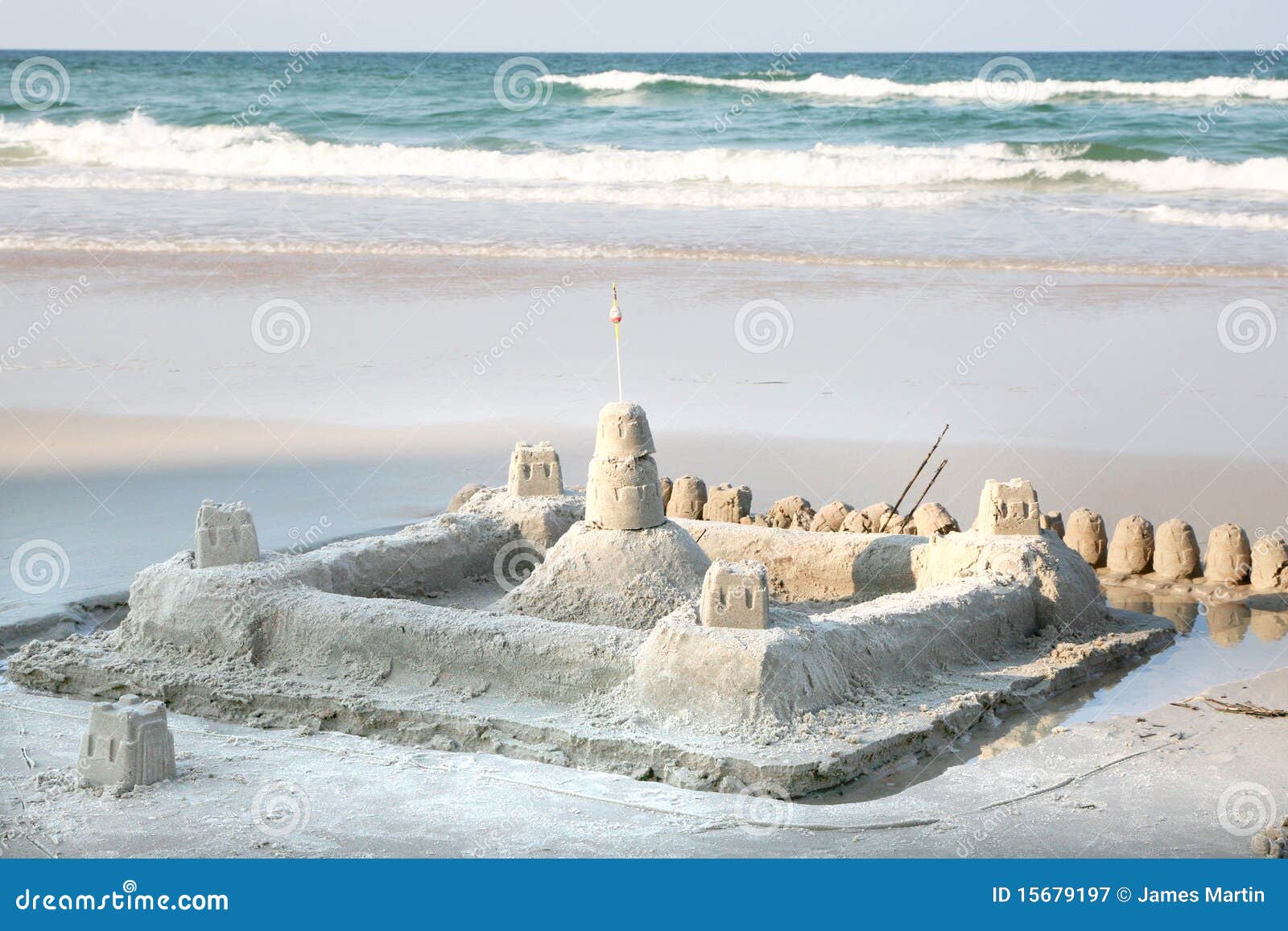 Sand castle on the beach stock image. Image of vacation 15679197