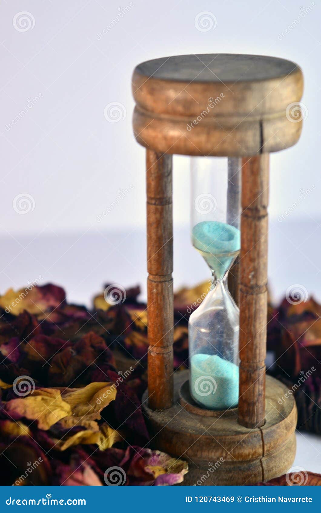 The Sand Clock on the Table Stock Image Image of checking, close 120743469