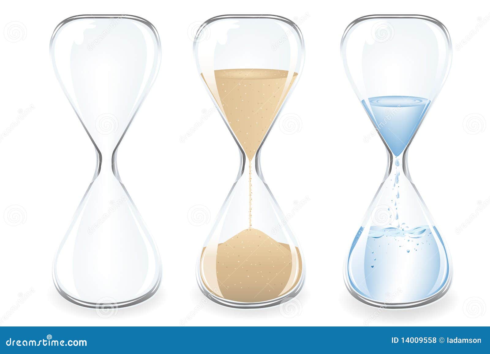 Sand Clocks. Vector stock vector. Illustration of flow - 14009558