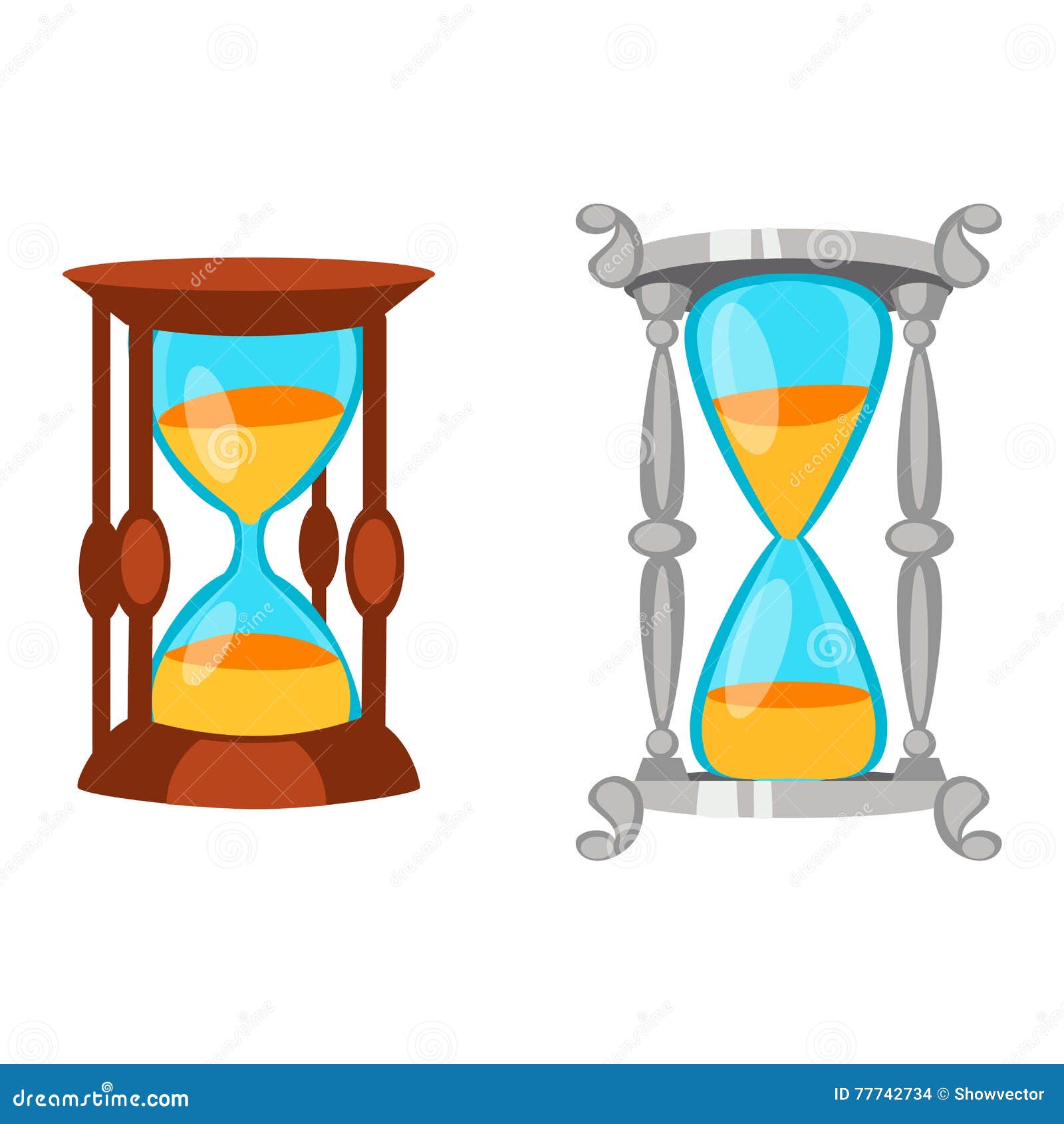 stock vector. Illustration of sandclock