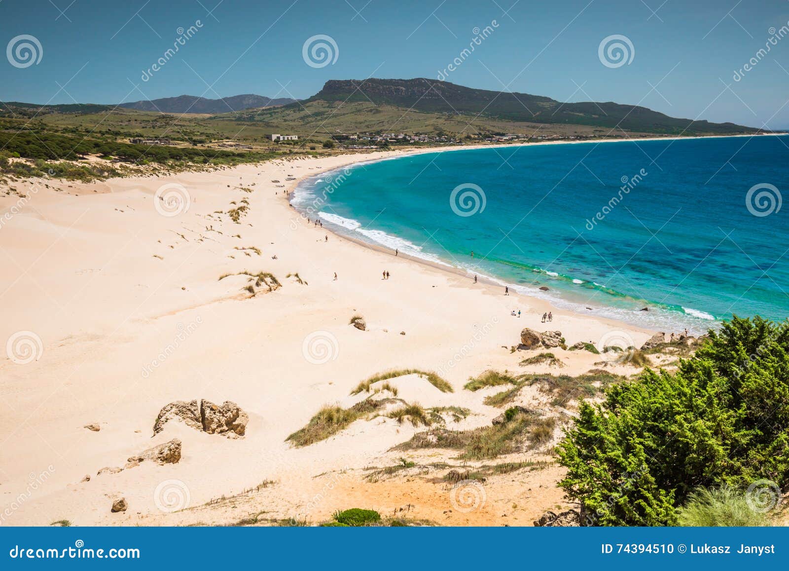 sand dune of bolonia beach, province cadiz, andalucia, spain