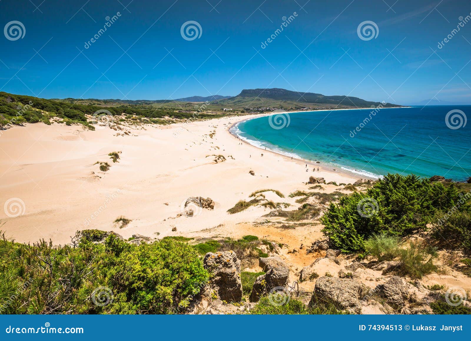 sand dune of bolonia beach, province cadiz, andalucia, spain