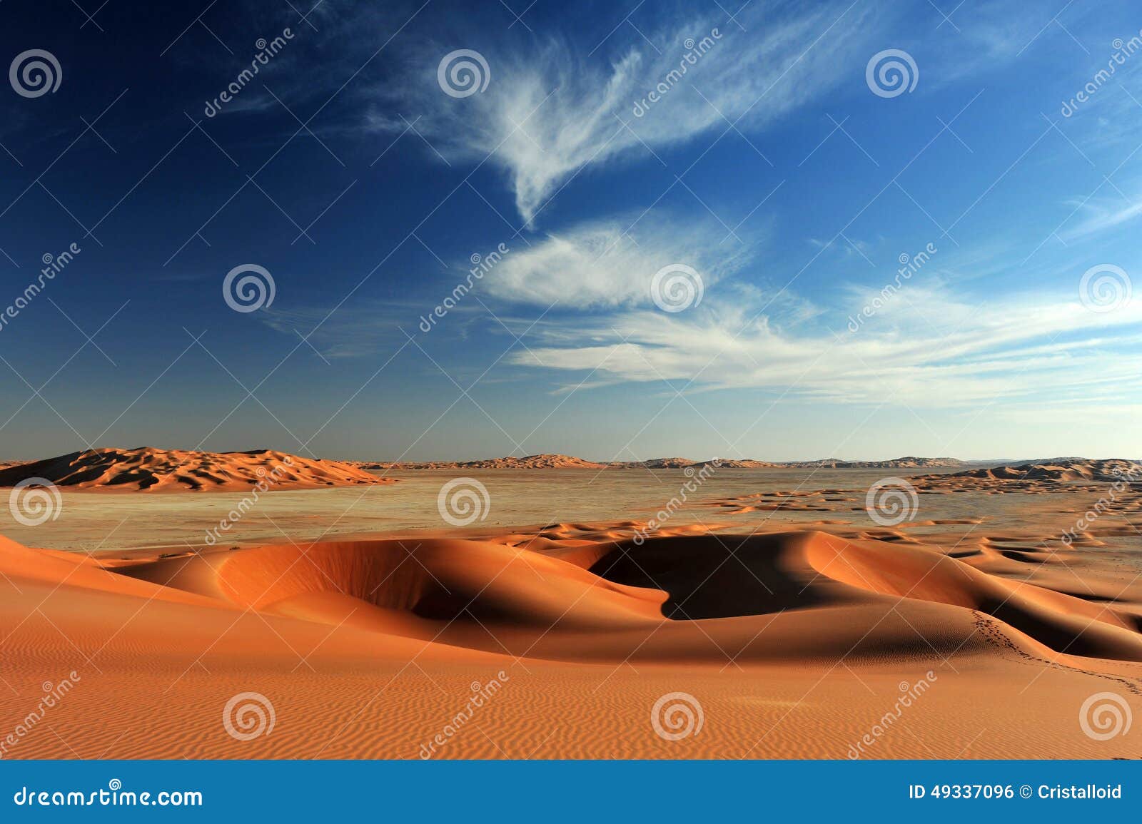 sand dunes in rub al khali desert