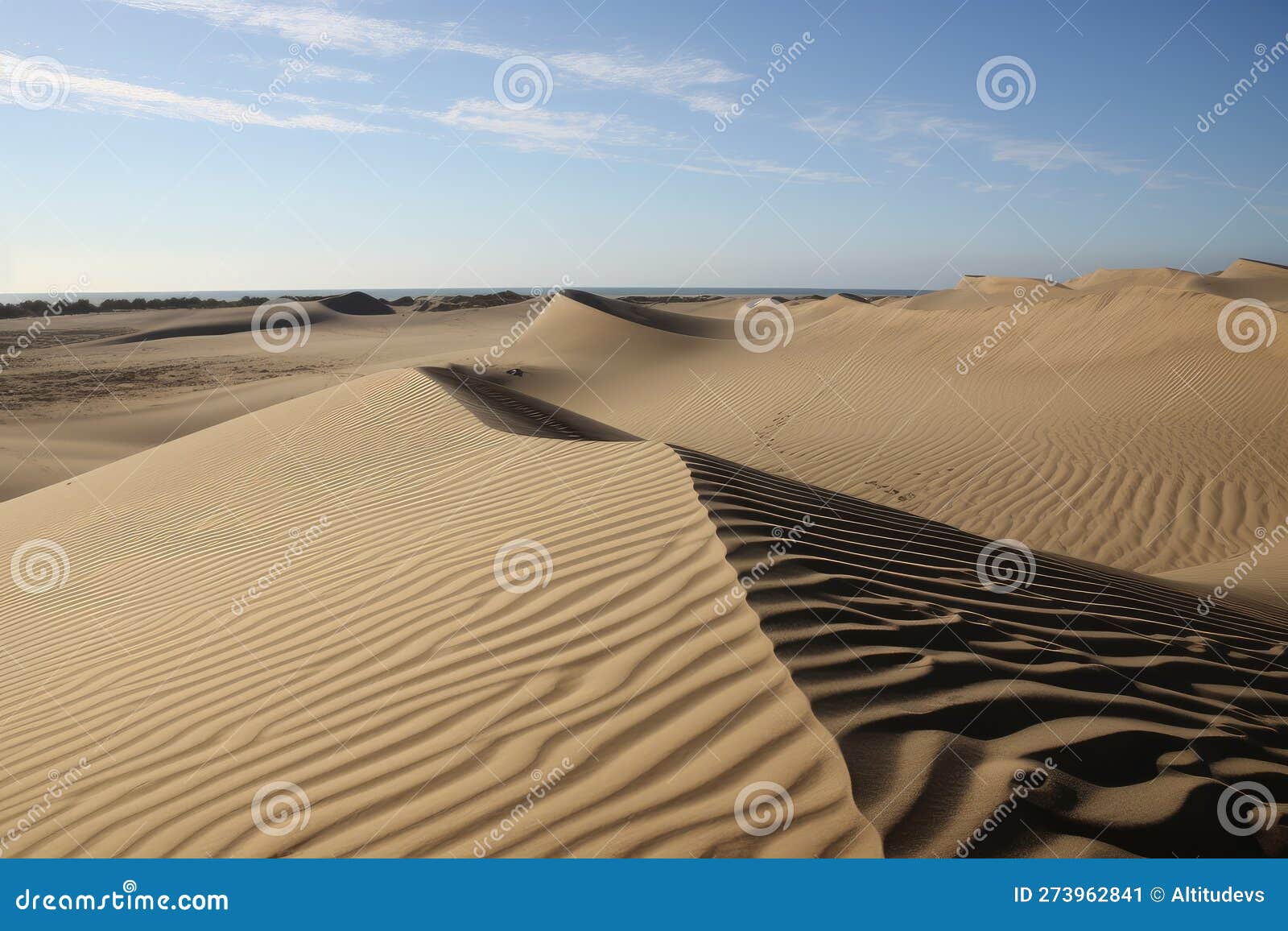 Sand Dunes Shaped Like Waves, with the Sand Cresting and Breaking Stock ...