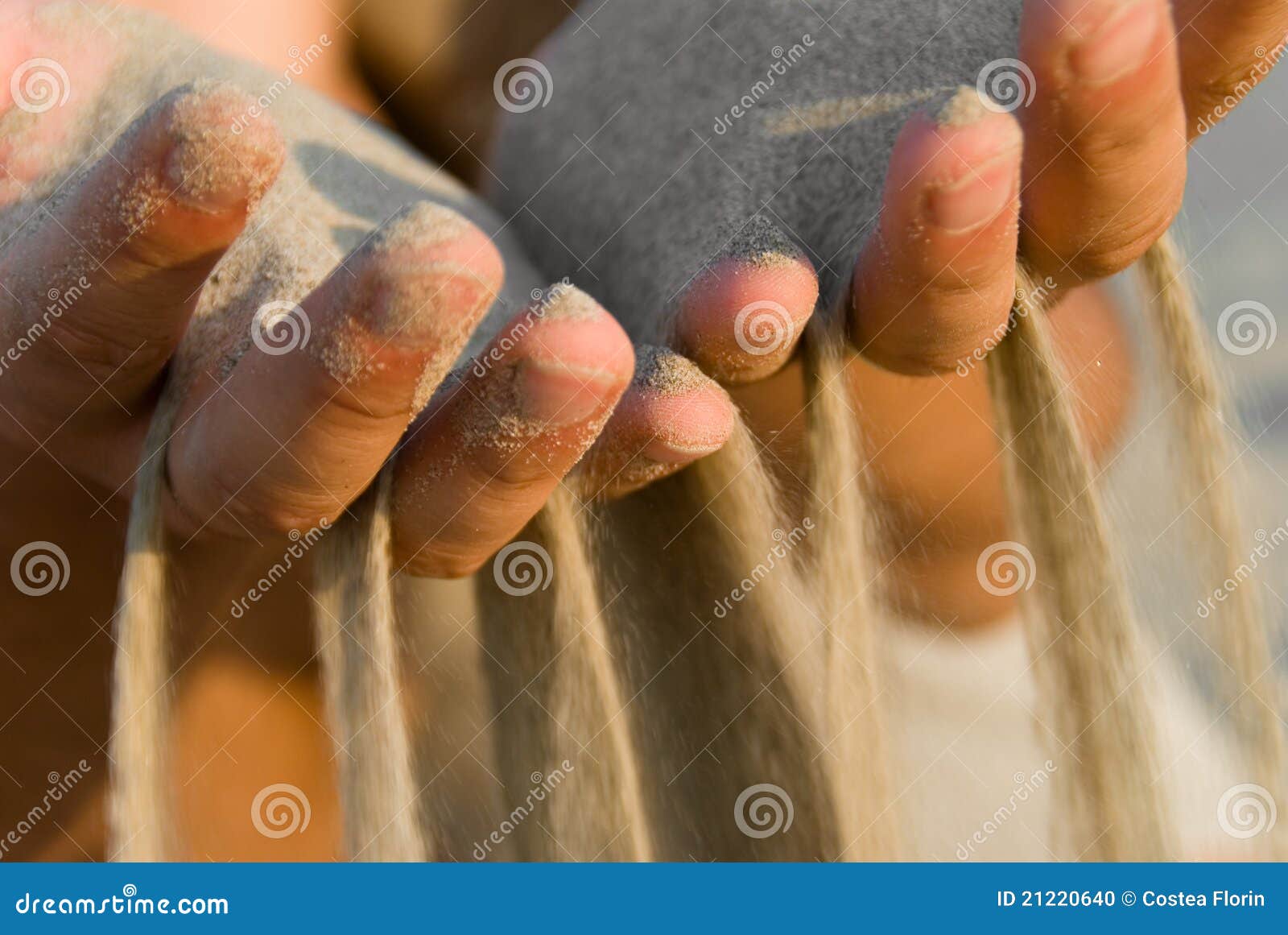Sand Flowing Through Fingers Stock Photo Image 21220640