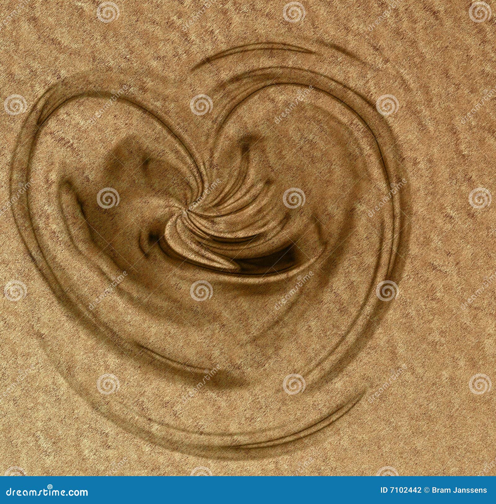 Sand heart stock illustration. Illustration of nature 7102442