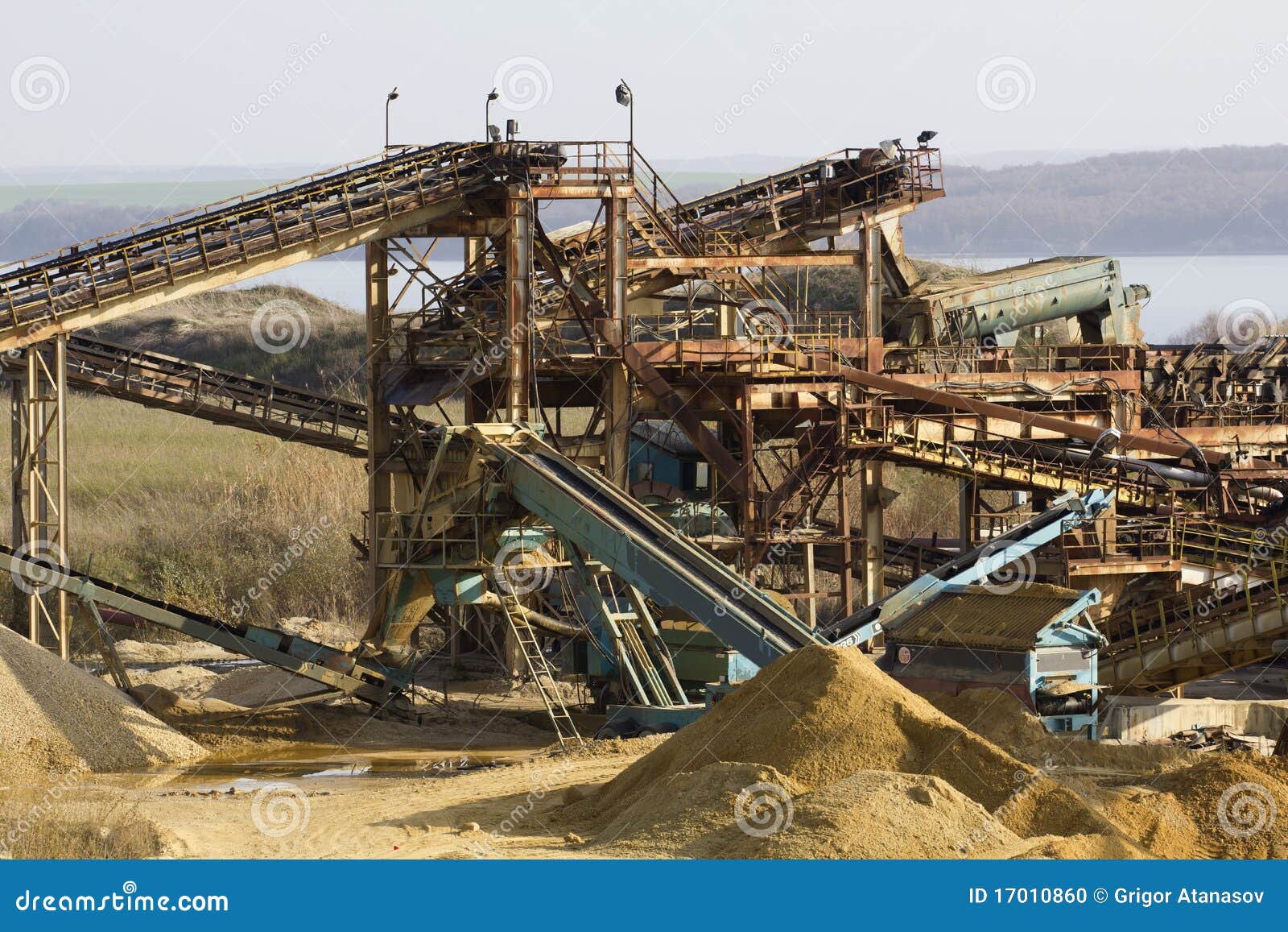 Sand quarry stock photo. Image of industry, pile, excavation 17010860