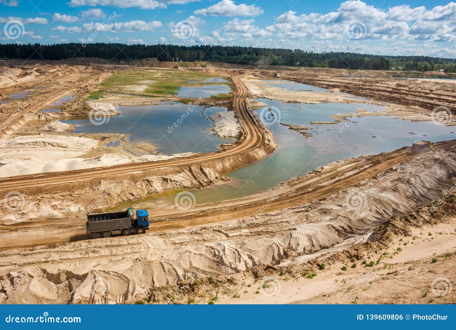 sand quarry and mining