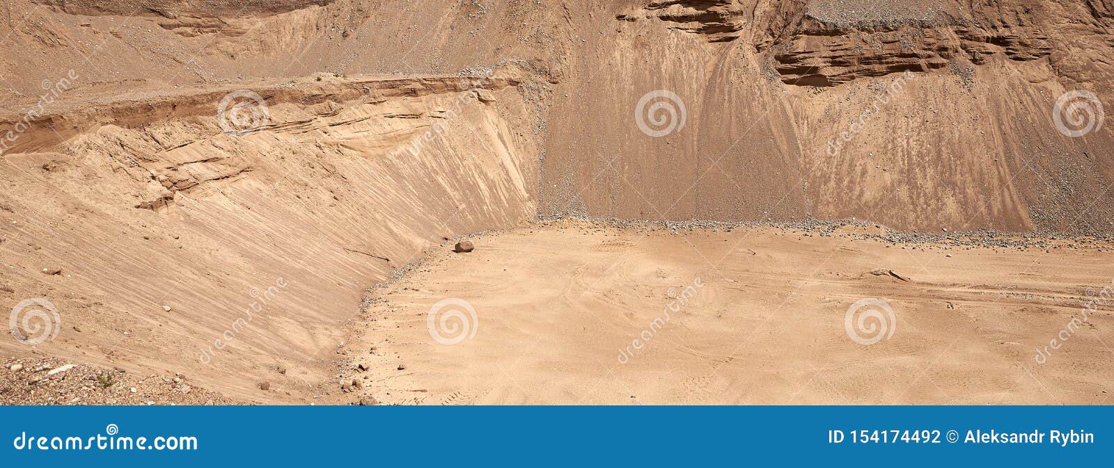 Sand Quarry View from Above. Industrial Sand Quarry. Sand Special for